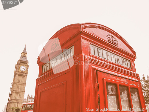 Image of London telephone box vintage
