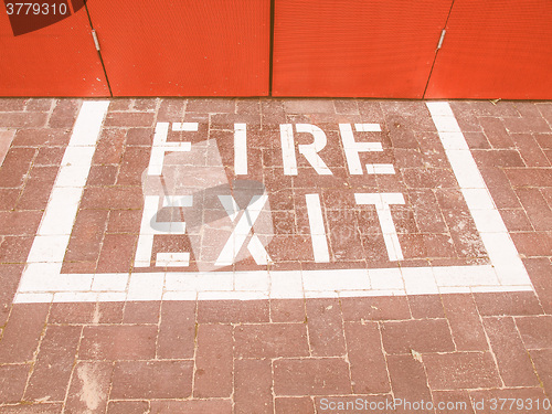 Image of  Fire exit sign vintage