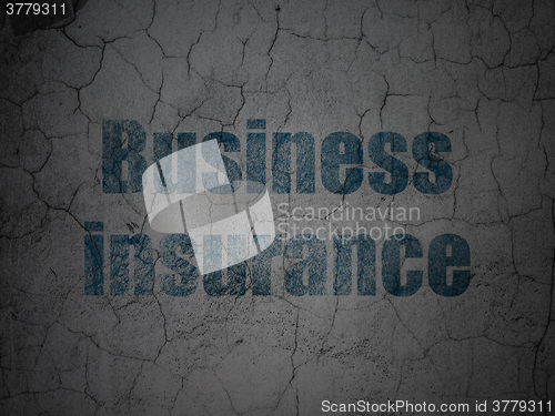 Image of Insurance concept: Business Insurance on grunge wall background