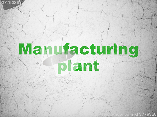 Image of Manufacuring concept: Manufacturing Plant on wall background