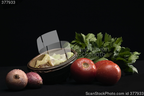 Image of vegetables with flavoring