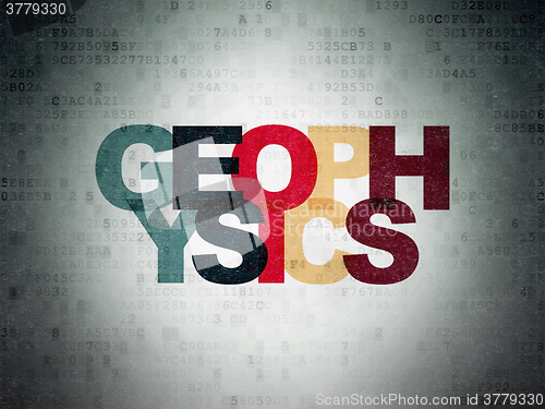 Image of Science concept: Geophysics on Digital Paper background