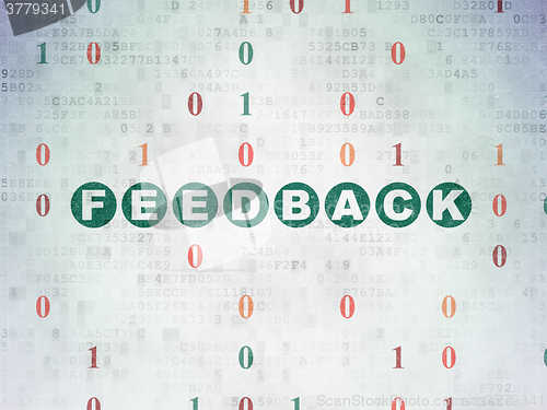 Image of Finance concept: Feedback on Digital Paper background