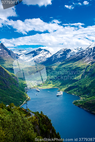 Image of Geiranger fjord, Norway.