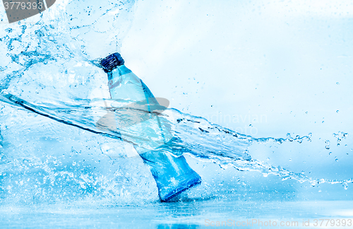 Image of Bottle of water splash