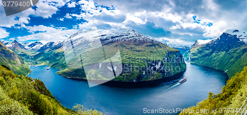 Image of Geiranger fjord, Norway.