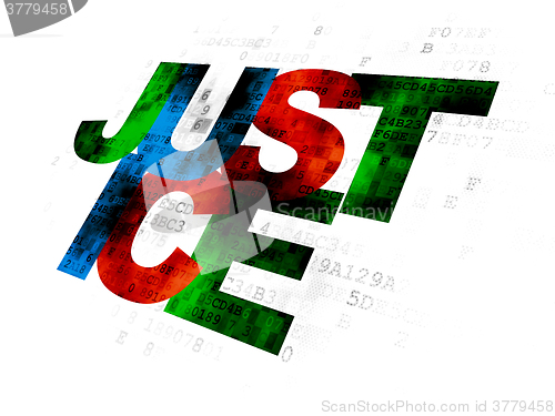 Image of Law concept: Justice on Digital background