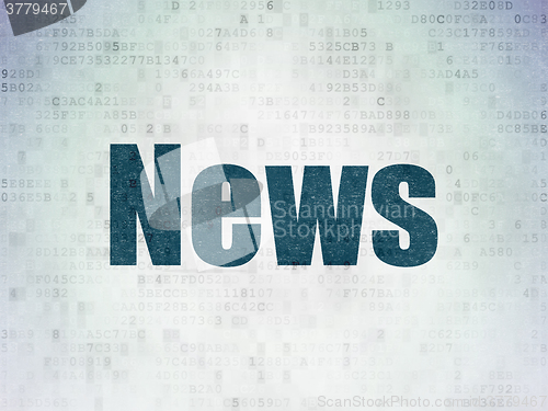 Image of News concept: News on Digital Paper background