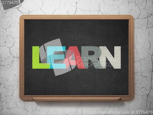 Image of Learning concept: Learn on School Board background