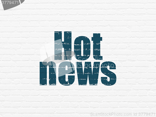 Image of News concept: Hot News on wall background