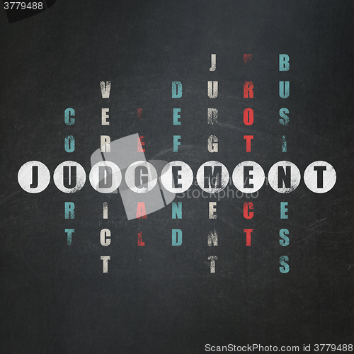 Image of Law concept: Judgement in Crossword Puzzle