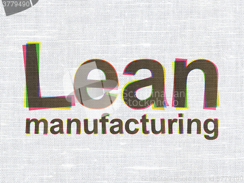 Image of Industry concept: Lean Manufacturing on fabric texture background