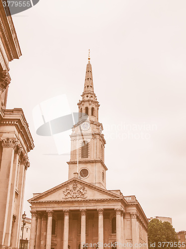 Image of St Martin church London vintage