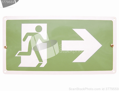 Image of  Fire exit sign vintage