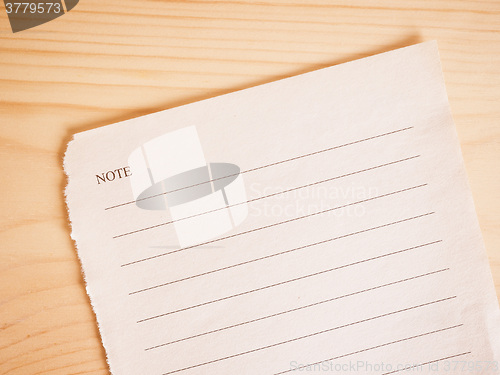 Image of  Blank note book page vintage