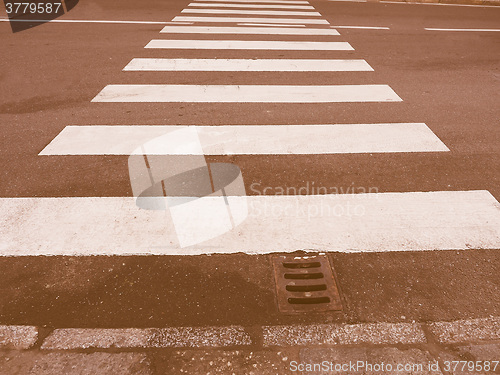 Image of  Zebra crossing sign vintage