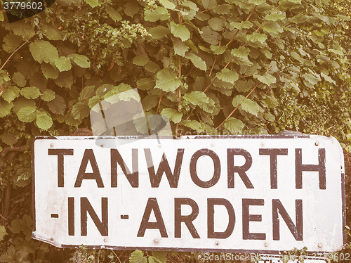Image of Tanworth in Arden sign vintage
