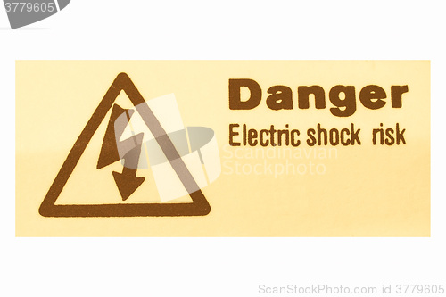 Image of  Electric shock sign vintage