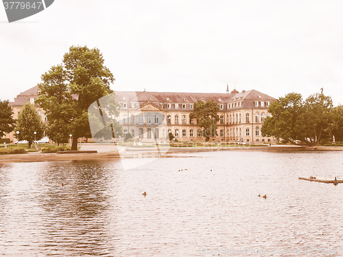 Image of Gardens in Stuttgart Germany vintage