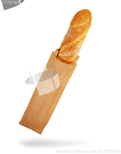 Image of Baguette in a paper bag.