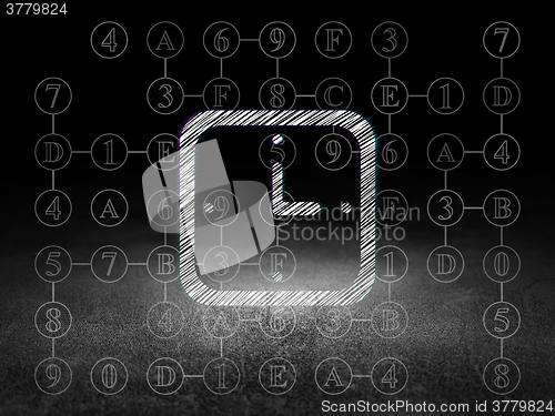 Image of Timeline concept: Watch in grunge dark room