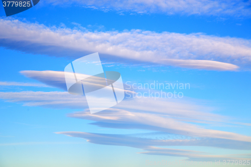 Image of in the blue sky white soft abstract  