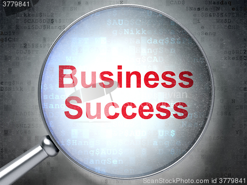Image of Business concept: Business Success with optical glass