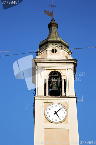 Image of castano primo  old abstrac   the   wall  and church tower bell s