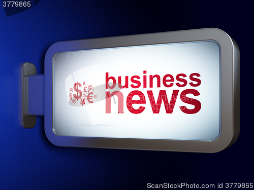 Image of News concept: Business News and Finance Symbol on billboard background
