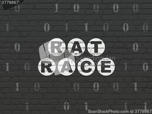 Image of Business concept: Rat Race on wall background