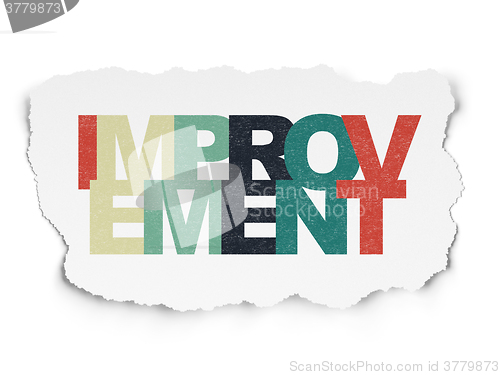 Image of Business concept: Improvement on Torn Paper background