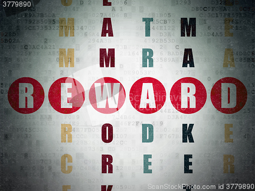 Image of Finance concept: Reward in Crossword Puzzle