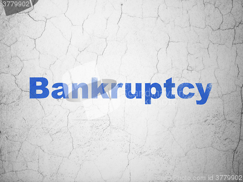 Image of Law concept: Bankruptcy on wall background