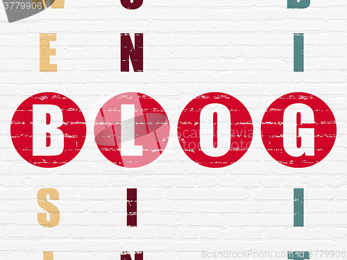 Image of Web design concept: Blog in Crossword Puzzle