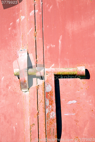 Image of red  metal rusty  brown    morocco in africa  