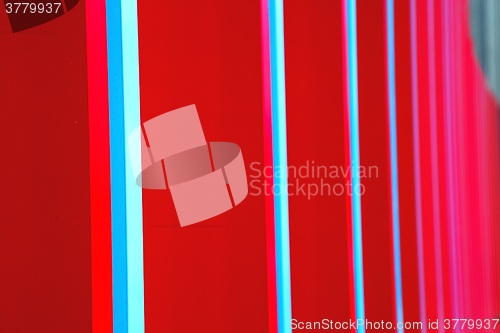 Image of blue red abstract metal in steel and background