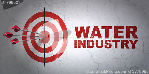 Image of Industry concept: target and Water Industry on wall background