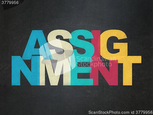 Image of Law concept: Assignment on School Board background