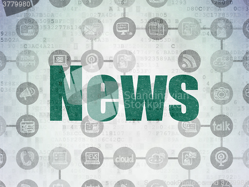 Image of News concept: News on Digital Paper background