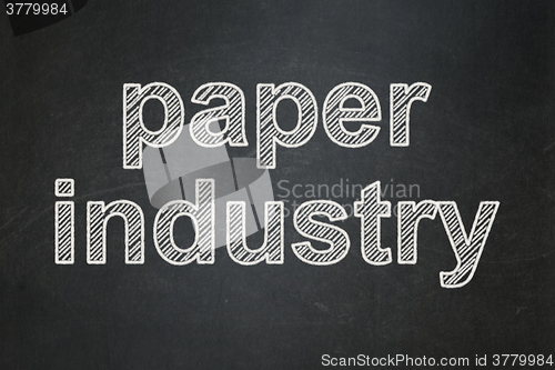 Image of Industry concept: Paper Industry on chalkboard background
