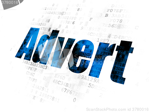 Image of Marketing concept: Advert on Digital background