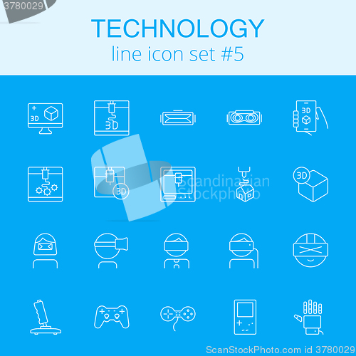 Image of Technology icon set.