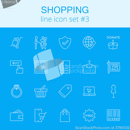 Image of Shopping icon set.