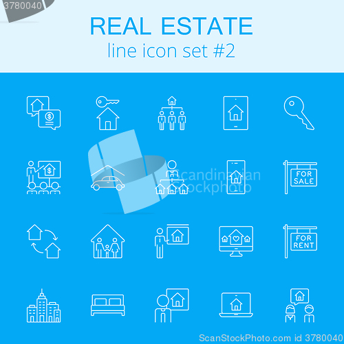 Image of Real estate icon set.