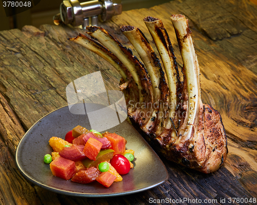Image of Grilled Pork Chop With Ribs