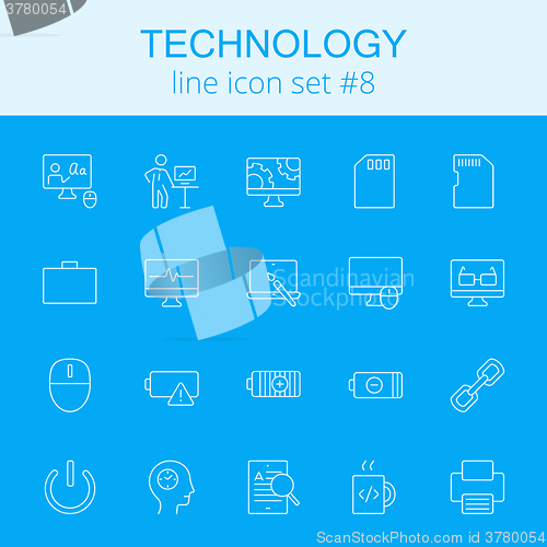 Image of Technology icon set.