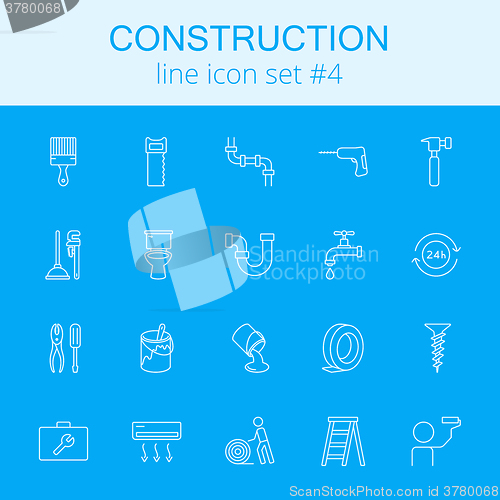 Image of Construction icon set.