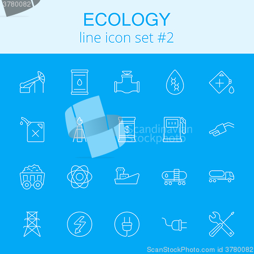 Image of Ecology icon set.