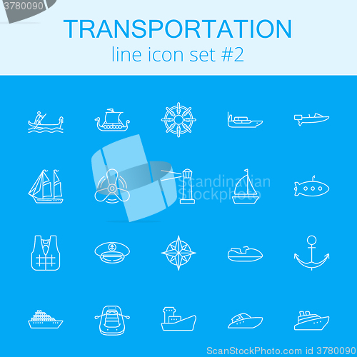 Image of Transportation icon set.