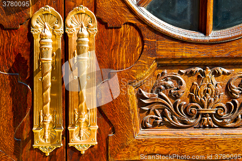 Image of old london door in england  